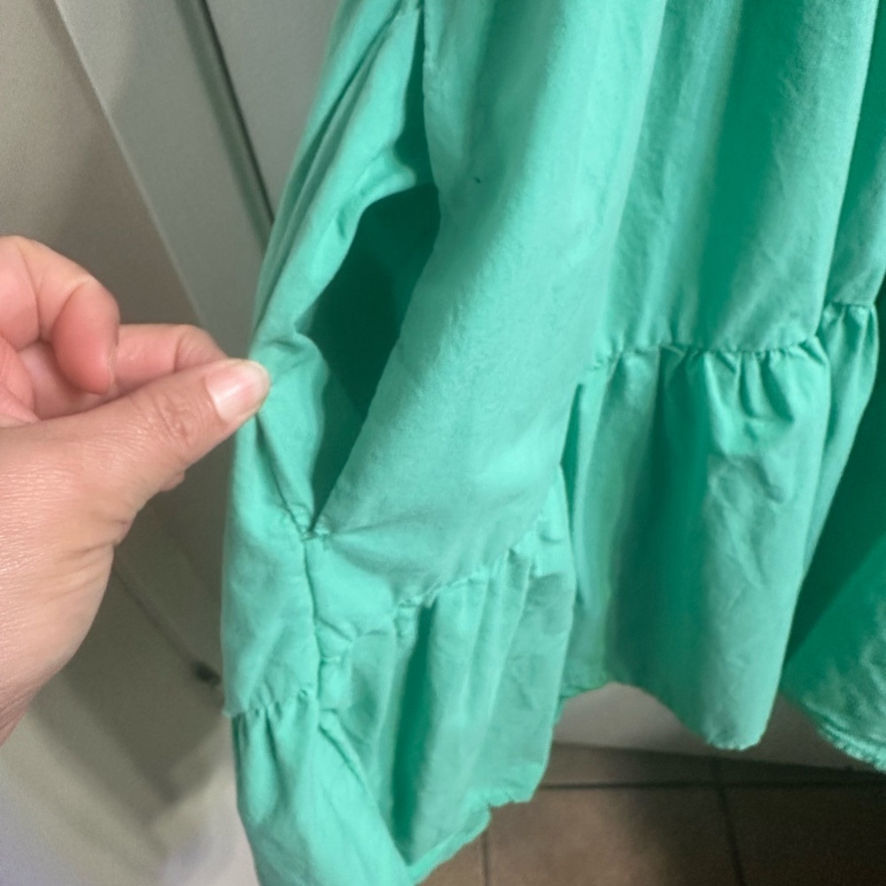 American Eagle Outfitters Teal Halter Dress - Picture 5 of 9